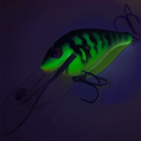 Vintage Renegade Little Diver UV, 2/5oz Fire Tiger fishing lure #8458