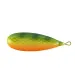 Vintage   Weedless Johnson Silver Minnow , 1/3oz Green / Orange / Nickel fishing spoon #16039