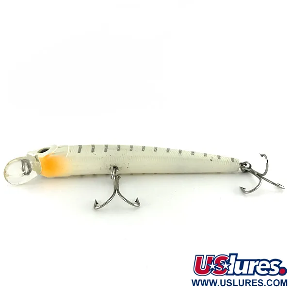 Vintage   Bass Pro Shops Tourney Special Minnow , 2/5oz White / Yellow fishing lure #8473