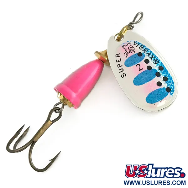 Vintage Blue Fox Super Vibrax 2, 3/16oz Trout spinning lure #8486