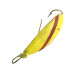 Vintage   Weedless Johnson Silver Minnow, 3/16oz Yellow / Red fishing spoon #8492