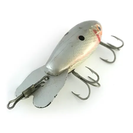 Vintage Bomber 200 series, 1/3oz Silver / White fishing lure #8502
