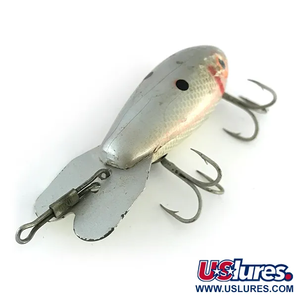 Vintage   Bomber 200 series, 1/3oz Silver / White fishing lure #8502