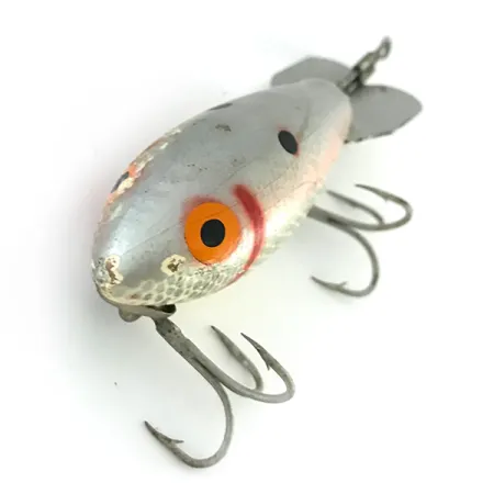 Vintage Bomber 200 series, 1/3oz Silver / White fishing lure #8502