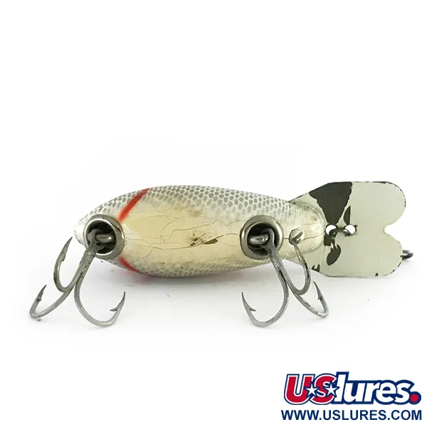 Vintage   Bomber 200 series, 1/3oz Silver / White fishing lure #8502