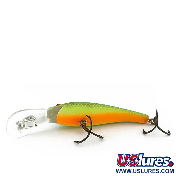 Vintage   Cotton Cordell Deep Diver UV, 1/4oz Green / Yellow / Orange fishing lure #8505