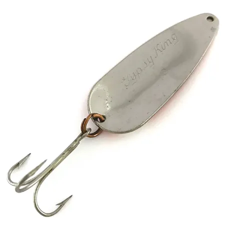 Vintage Weller Gypsy King 0, 2/5oz Red / White / Nickel fishing spoon #8509