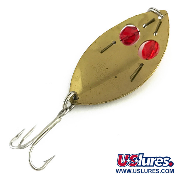 Vintage   Herter's Glass eye spoon, 2/5oz Gold / Red fishing spoon #8522
