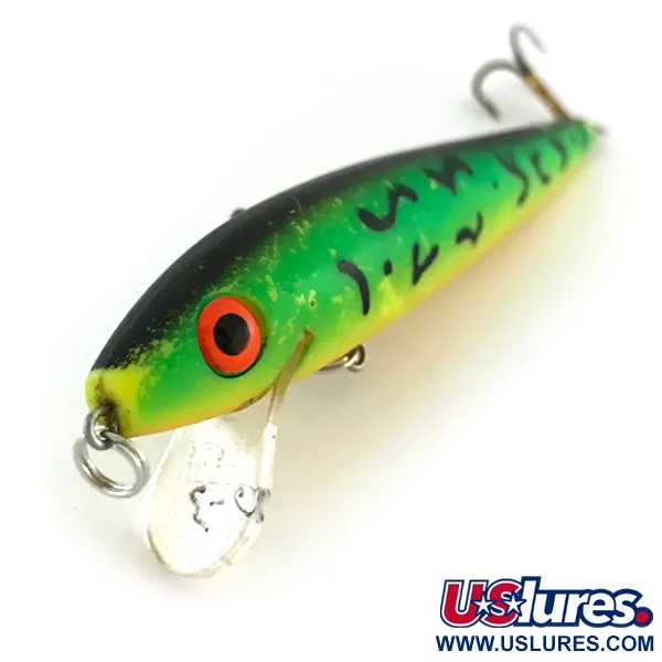 Vintage Rebel Floater, 1/4oz Green Tiger fishing lure #8528