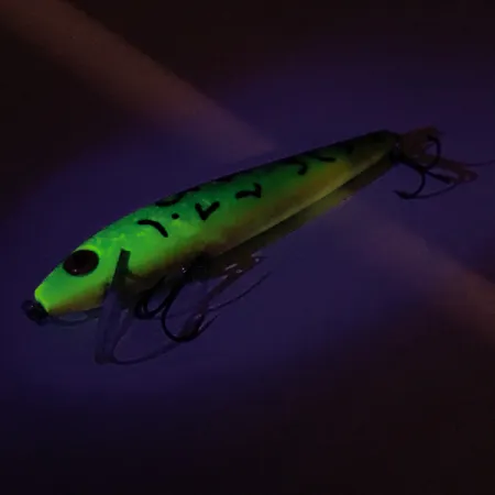Vintage Rebel Floater, 1/4oz Green Tiger fishing lure #8528