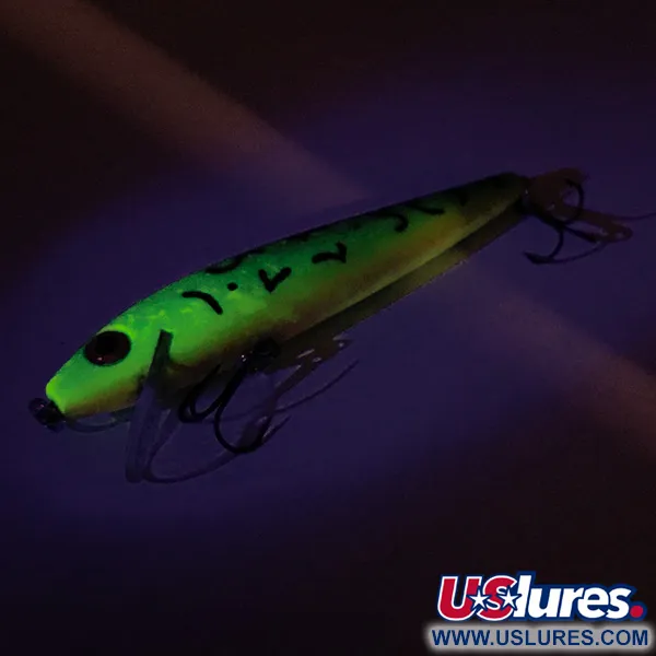 Vintage Rebel Floater, 1/4oz Green Tiger fishing lure #8528