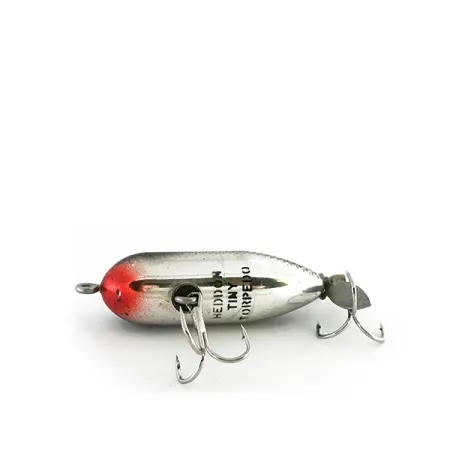 Vintage Heddon Tiny Torpedo, 1/4oz Nickel fishing lure #15762