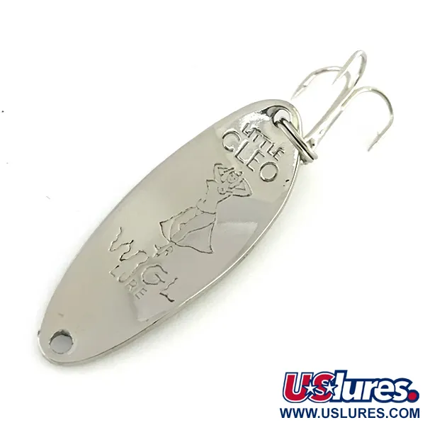 Vintage  Seneca Little Cleo (Hula Girl), 1/3oz Nickel fishing spoon #8542