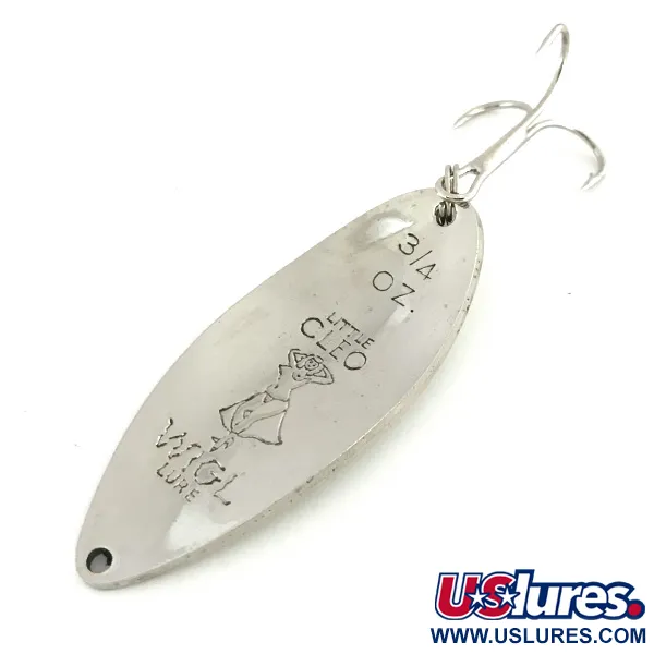 Vintage Seneca Little Cleo (Hula Girl), 3/4oz Nickel fishing spoon #8546