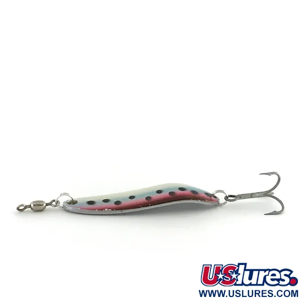 Vintage Luhr Jensen Krocodile Die #3, 1/3oz Trout / Nickel fishing spoon #8547