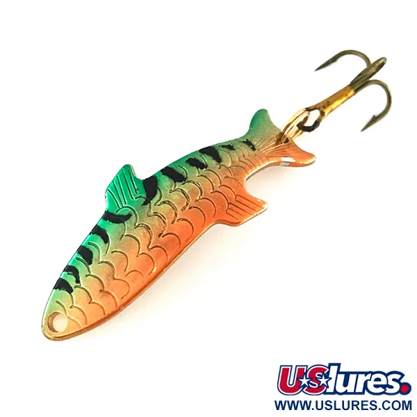 Vintage   Acme Phoebe, 1/8oz Fire Tiger fishing spoon #8551