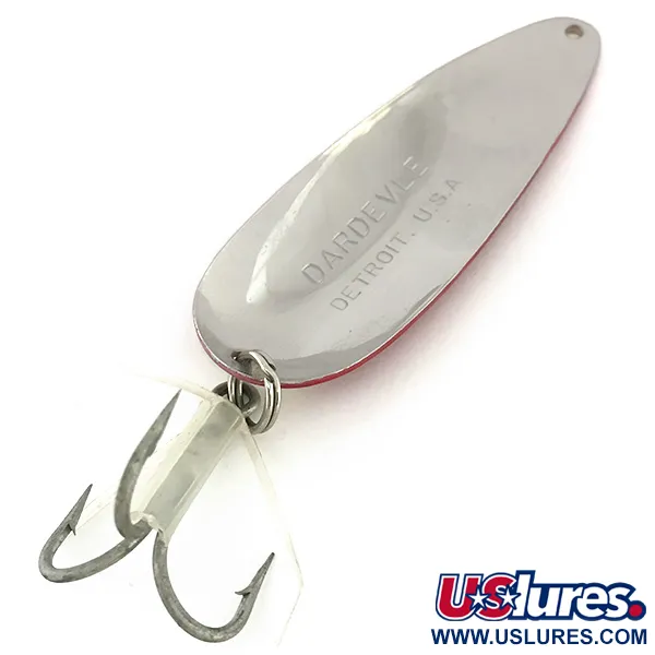 Vintage  Eppinger Dardevle, 1oz Red / Ivory / Nickel fishing spoon #8560