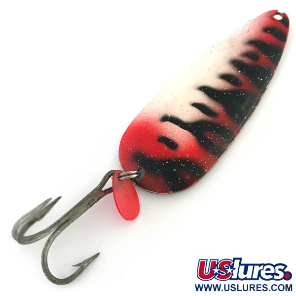 Vintage  Boss Lures Boss Spoon, 2/3oz Red Tiger fishing spoon #8561