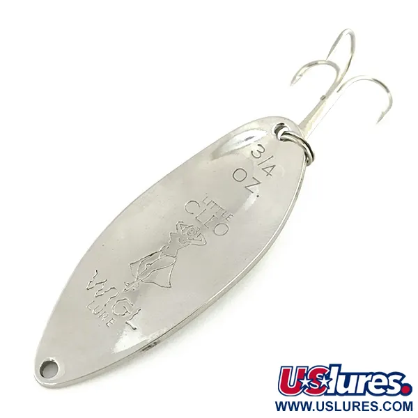 Vintage Seneca Little Cleo (Hula Girl), 3/4oz Nickel fishing spoon #8562