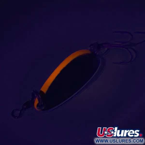 Vintage  Luhr Jensen Krocodile UV, 1/3oz Nickel / Red fishing spoon #8563