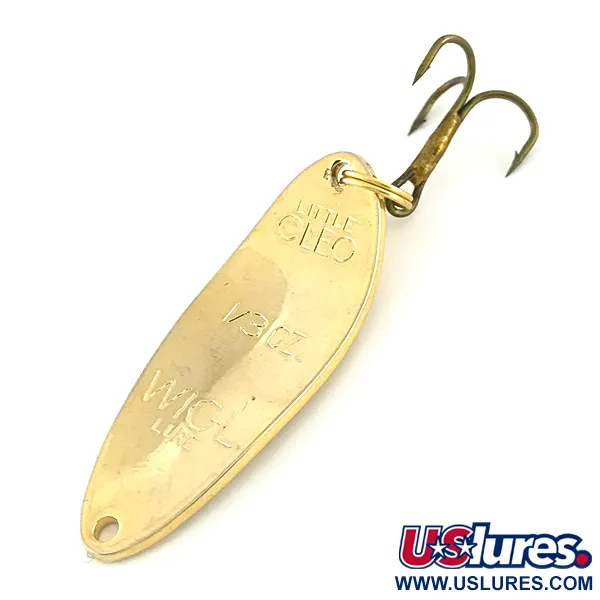 Vintage Acme Little Cleo, 1/3oz Gold fishing spoon #8570