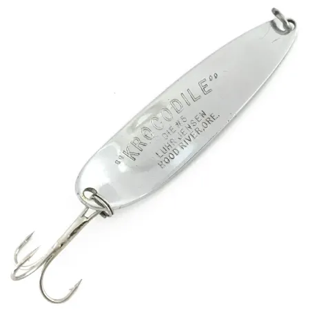 Vintage Luhr Jensen Krocodile Die #5, 1oz Nickel fishing spoon #8576