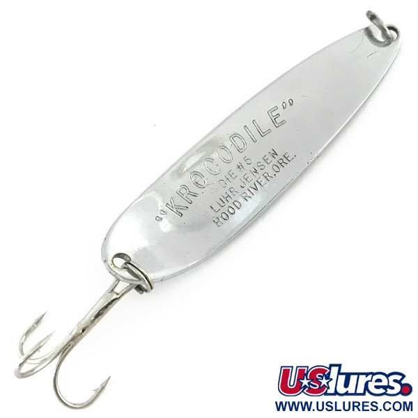 Vintage  Luhr Jensen Krocodile Die #5, 1oz Nickel fishing spoon #8576