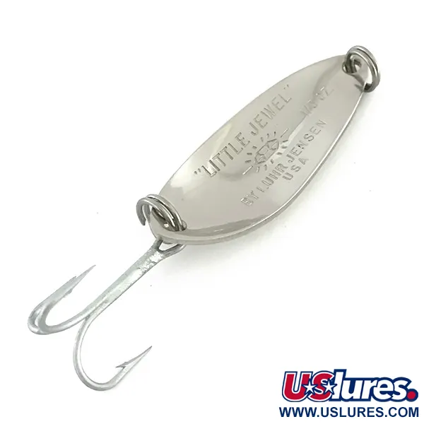 Luhr Jensen Little Jewel, 1/3oz Nickel fishing spoon #8578