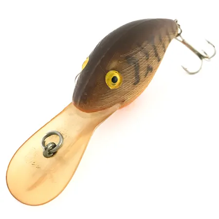 Vintage Rebel Deep Wee R, 3/8oz Brown Crawdad fishing lure #8586