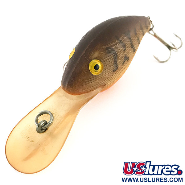 Vintage   Rebel Deep Wee R, 3/8oz Brown Crawdad fishing lure #8586