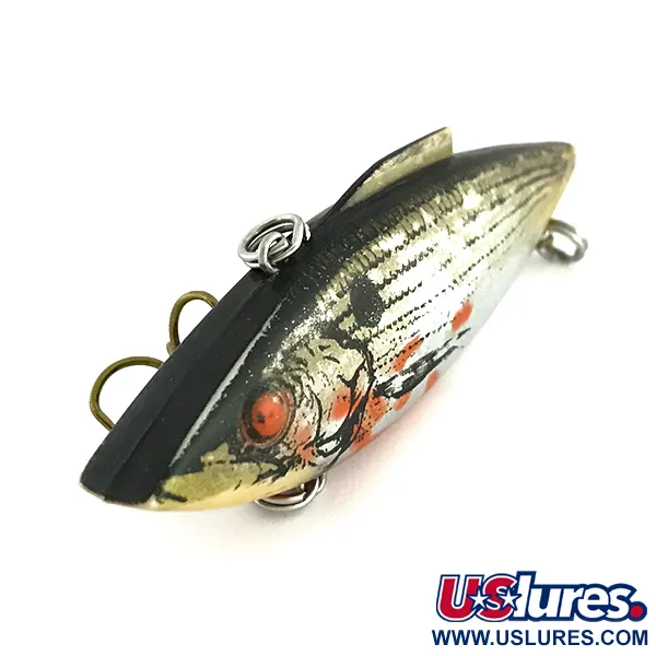 Vintage   Bill Lewis Rat-L-Trap RT384, 1/2oz RT384 Nickel Black Bleeding Shad fishing lure #8588