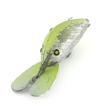 Vintage Bill Norman Quarterback Shallow, 1/4oz Silver / Chartreuse fishing lure #8591