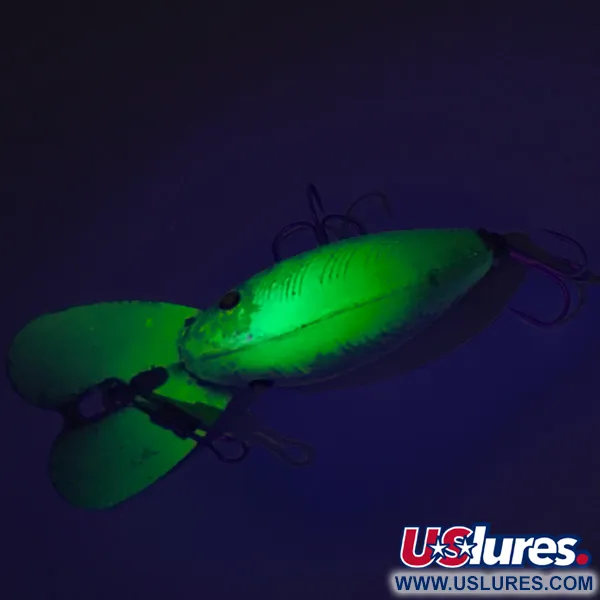 Vintage Bill Norman Quarterback Shallow, 1/4oz Silver / Chartreuse fishing lure #8591