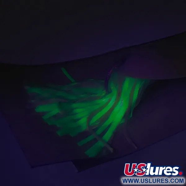  Hydro Lures Weedless Hydro Spoon, 2/5oz White / Green / Red fishing lure #9258