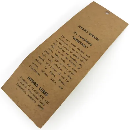 Hydro Lures Weedless Hydro Spoon, 1/2oz White / Green / Red fishing spoon #9259