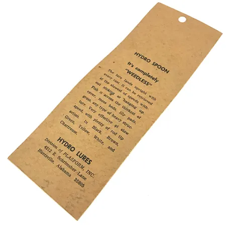 Hydro Lures Weedless Hydro Spoon, 2/5oz Black fishing spoon #8594