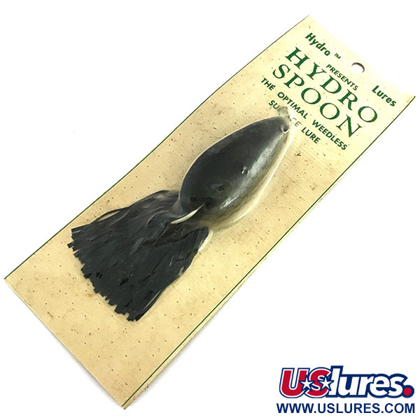  Hydro Lures Weedless Hydro Spoon, 2/5oz Black fishing lure #8594