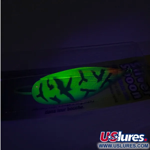 Luhr Jensen Weedless Silver Spoon UV, 3/4oz Fire Tiger fishing spoon #8597
