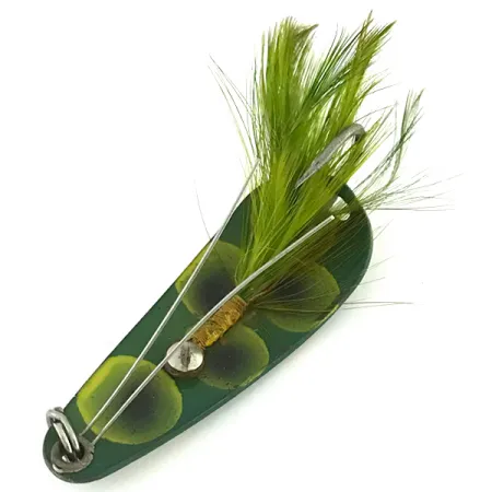 Vintage Weedless Weezel bait Rex Spoon, 2/5oz Frog fishing spoon #8599