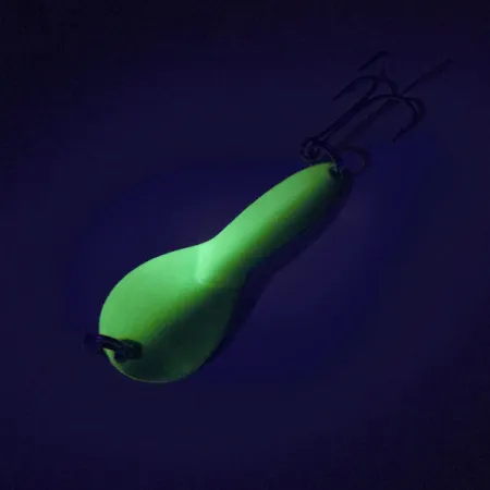 Acme Dazzler #2 UV, 1/4oz Yellow / Green / Nickel fishing spoon #8600