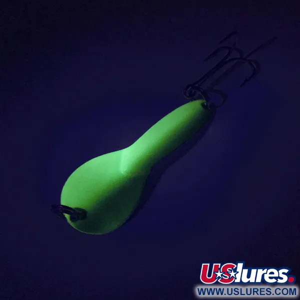  Acme Dazzler #2 UV, 1/4oz Yellow / Green / Nickel fishing spoon #8600