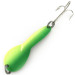  Acme Dazzler #2 UV, 1/4oz Yellow / Green / Nickel fishing spoon #8600