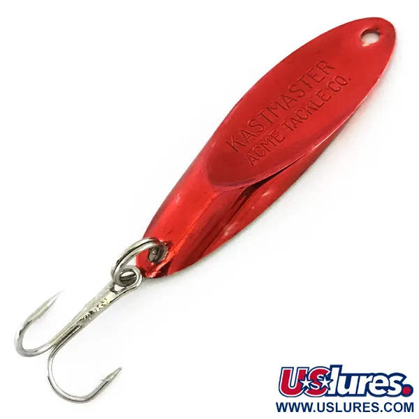Vintage  Acme Kastmaster , 3/8oz Red / Gold fishing spoon #8601