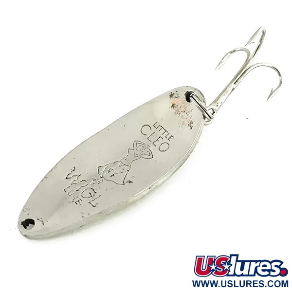 Vintage Seneca Little Cleo (Hula Girl), 2/3oz Nickel fishing spoon #8607