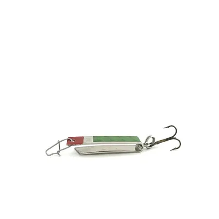 Vintage South Bend Super-Duper 502, 3/32oz Nickel / Red / Green fishing spoon #8620