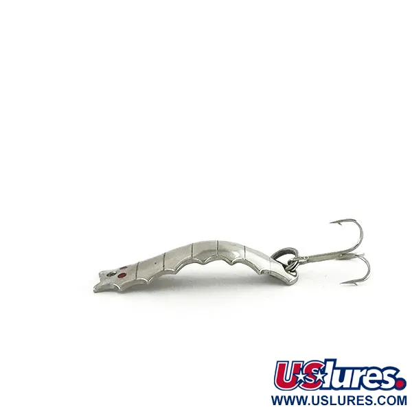 Vintage Al's gold fish Goldfish Helgy, 3/16oz Nickel / Red Eyes fishing spoon #8621