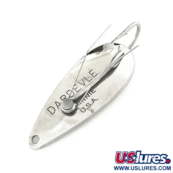 Vintage  Eppinger Weedless Dardevle Spinnie, 1/3oz Nickel fishing spoon #8623