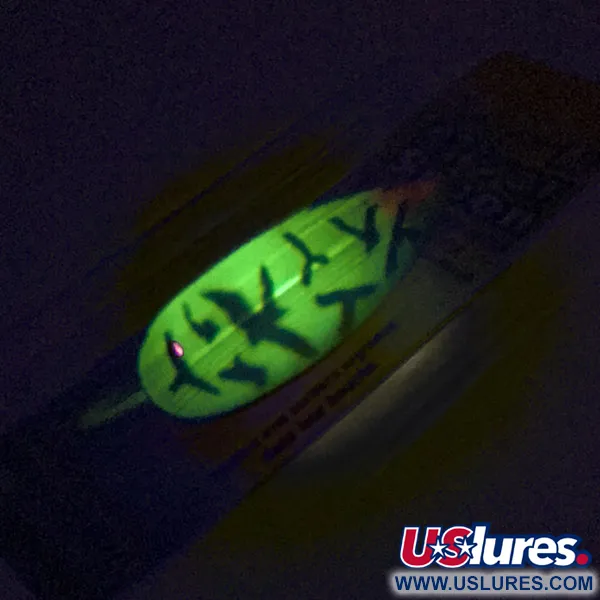 Luhr Jensen Weedless Silver Spoon UV, 3/4oz Fire Tiger fishing spoon #8624