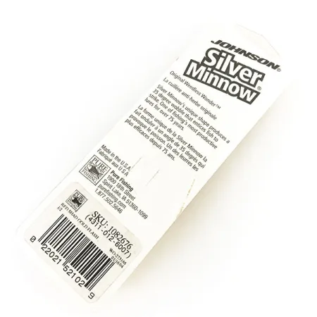 Weedless Johnson Silver Minnow, 1/2oz Red / Black / Gold fishing spoon #8625