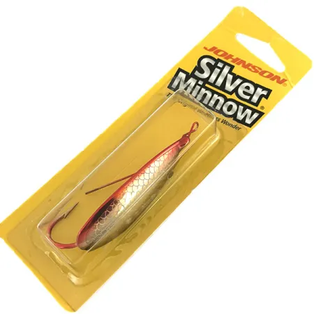 Weedless Johnson Silver Minnow, 1/2oz Red / Black / Gold fishing spoon #8625